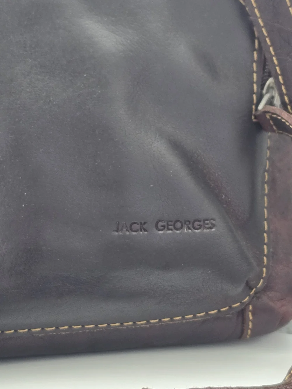Jack George's Brown Leather Crossbody Bag